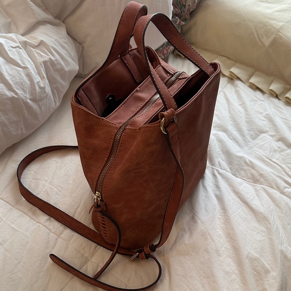 Womens Free People Trilogy Slouchy Tote - Vegan Leather - Picture 5 of 11